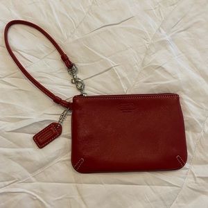 COACH leather wristlet